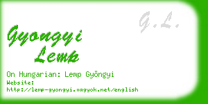 gyongyi lemp business card